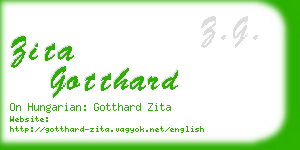 zita gotthard business card